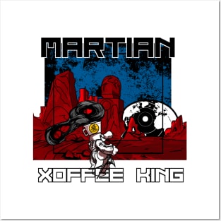 Martian Xoffee King - The Spear Thrower (Black Text on White) Posters and Art